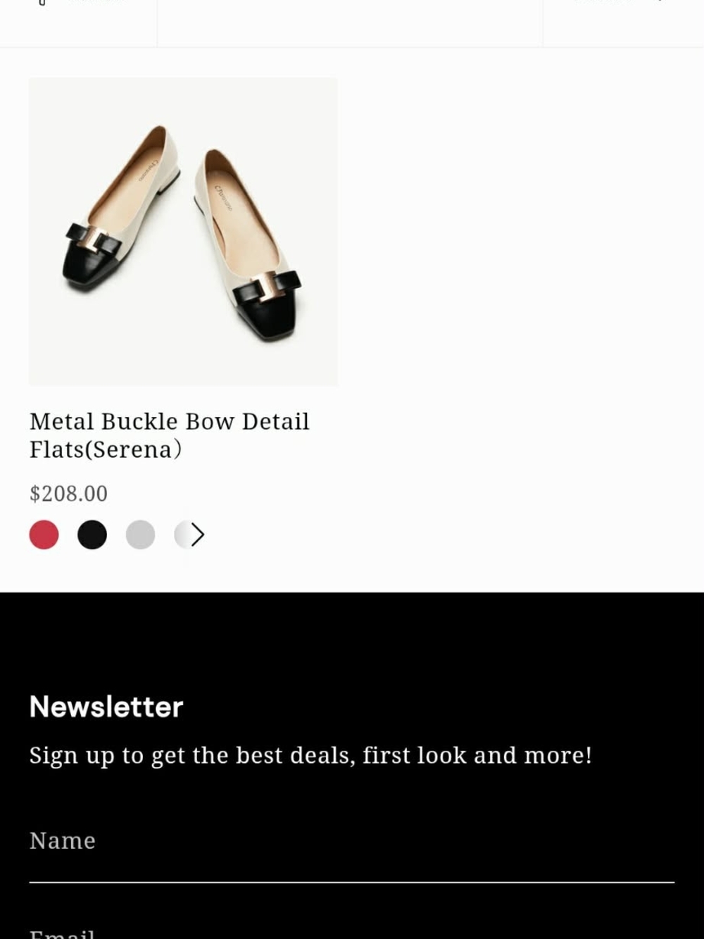 Serena Two-Tone Bow Flats in Black and Cream